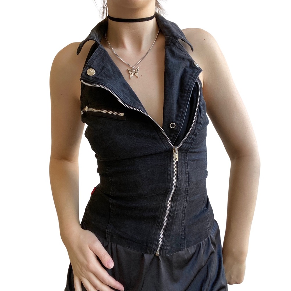 Tripp NYC black halter top